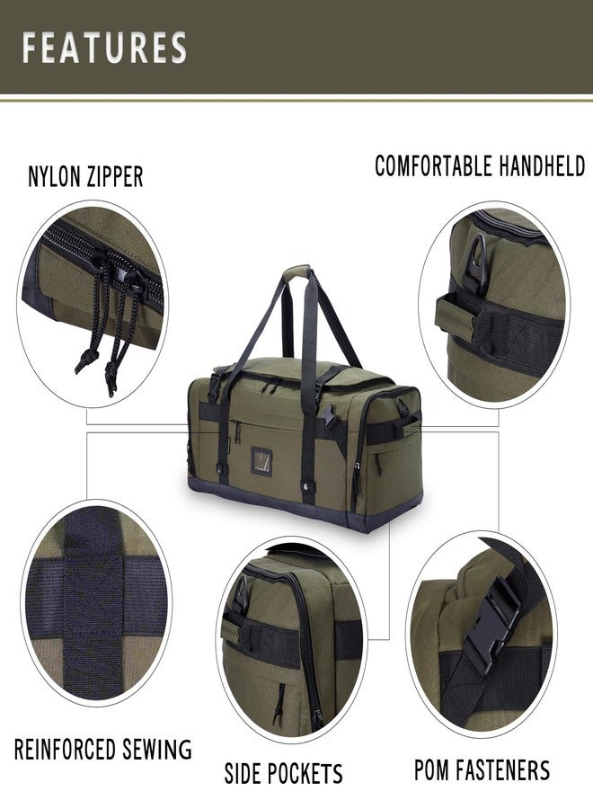 VEAGIA Large Duffle Bag for Travel - Men & Women, Foldable Gym Duffle Backpack, Heavy Duty Tactical Military Canvas Duffel Bags, Extra Big Carry On with Shoe Pockets, Waterproof (80L/103L) - Image 3
